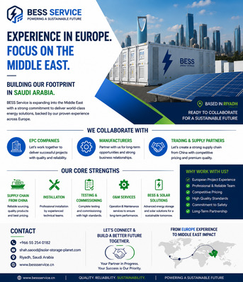 BESS Service Is Expanding Its Footprint In Saudi Arabia And The Middle East, Backed By Str photo 1