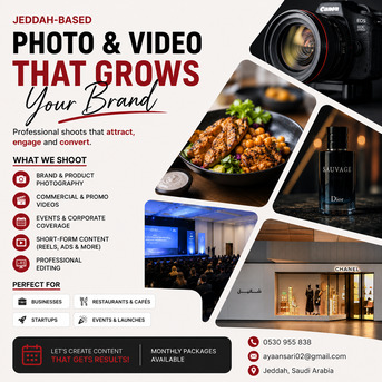 📸 PROFESSIONAL PHOTOGRAPHY & VIDEOGRAPHY IN JEDDAH