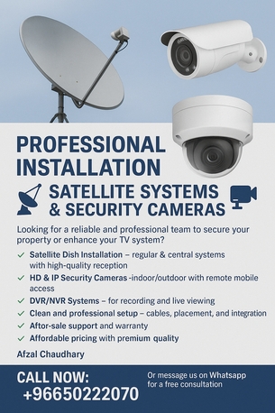 Central And Normal Satellite Dish Installation – CCTV & IP Camera Services