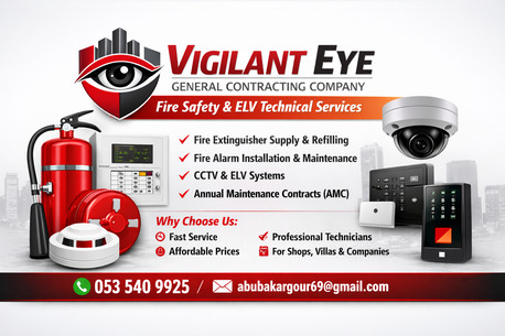 Vigilant Eye – Fire Safety & ELV/CCTV Services (Riyadh)