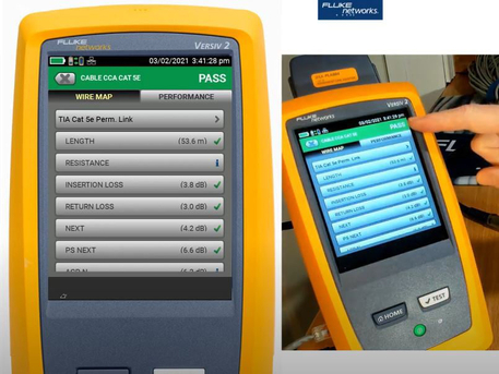 Optical Fiber Splicing & FLUKE DSX8000 CAT6A CAT7 OPTIC FIBER OTDR Testing