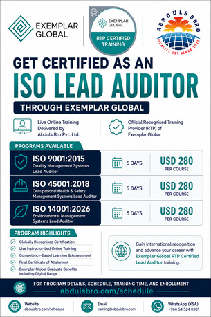 ISO 9001 | ISO 14001 | ISO 45001 Lead Auditor Training photo 1
