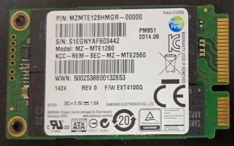 SAR 150,  128 GB MSATA SSD