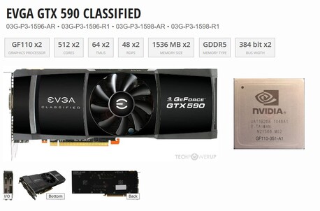 SAR 150,  NVIDIA GeForce GTX 590 Is A Dual-GPU Graphics Card 1.5+1.5 GB