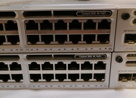 SAR 2200,  Cisco Catalyst 48 Port Gigabit Rackmount Network Switch WS-C3850-48F-S / C3850-NM-2-10G photo 3