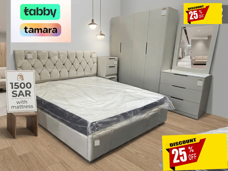 SAR 1500,  🛏️ Bedroom Set For Sale! 🛏️ Price: 1500 SAR (Includes Mattress) photo 1