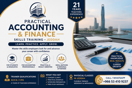Practical Accounting & Finance Skills Training – Jeddah