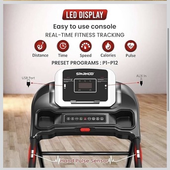 SAR 599,  Sparnod Fitness Motorised Treadmill 10/10 photo 2