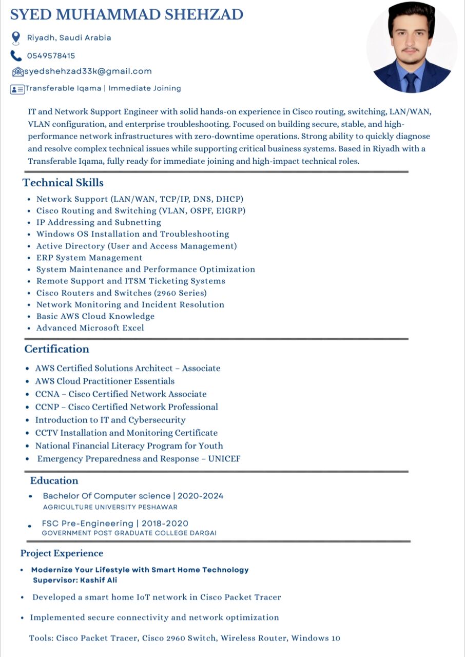IT Support Engineer Ready To Join Immediately - Riyadh photo 2