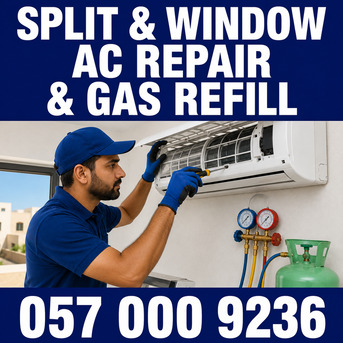 ✅✅✅ SPLIT & WINDOW AC REPAIR + GAS REFILL RIYADH – ✅ 057 000 9236 ✅✅✅