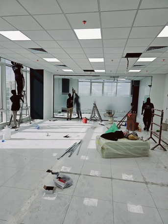 Gypsum Partition &falls Ceiling Works 60×60 In Office