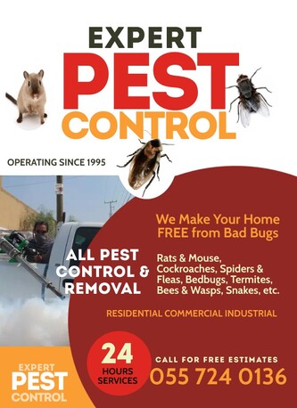 EXPERT PEST CONTROL⭐FUMIGATION & CLEANING SERVICES CONTACT:(055•7240136) photo 1