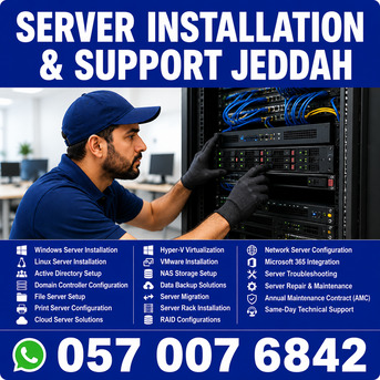 ✅✅✅ SERVER INSTALLATION & SUPPORT JEDDAH – ✅ 057 007 6842 ✅✅✅