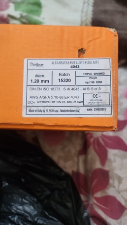 SAR 1234,  ELBOR ALUMINIUM WELDING WIRE MIG 4043 photo 2