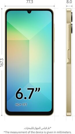 SAR 350,  Samsung A06 Golden Color (4gb 128gb} Brand New Unused Mobile For Sale photo 3