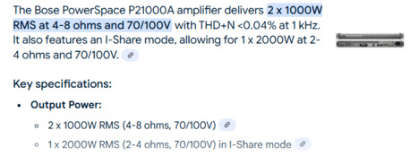 SAR 3000,  BOSE P21000A  (2000w RMS Power Amplifier Brand New) photo 2