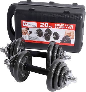 SAR 400,  For Sale: 20kg Dumbbells And Weight Bench – Great Condition! photo 2