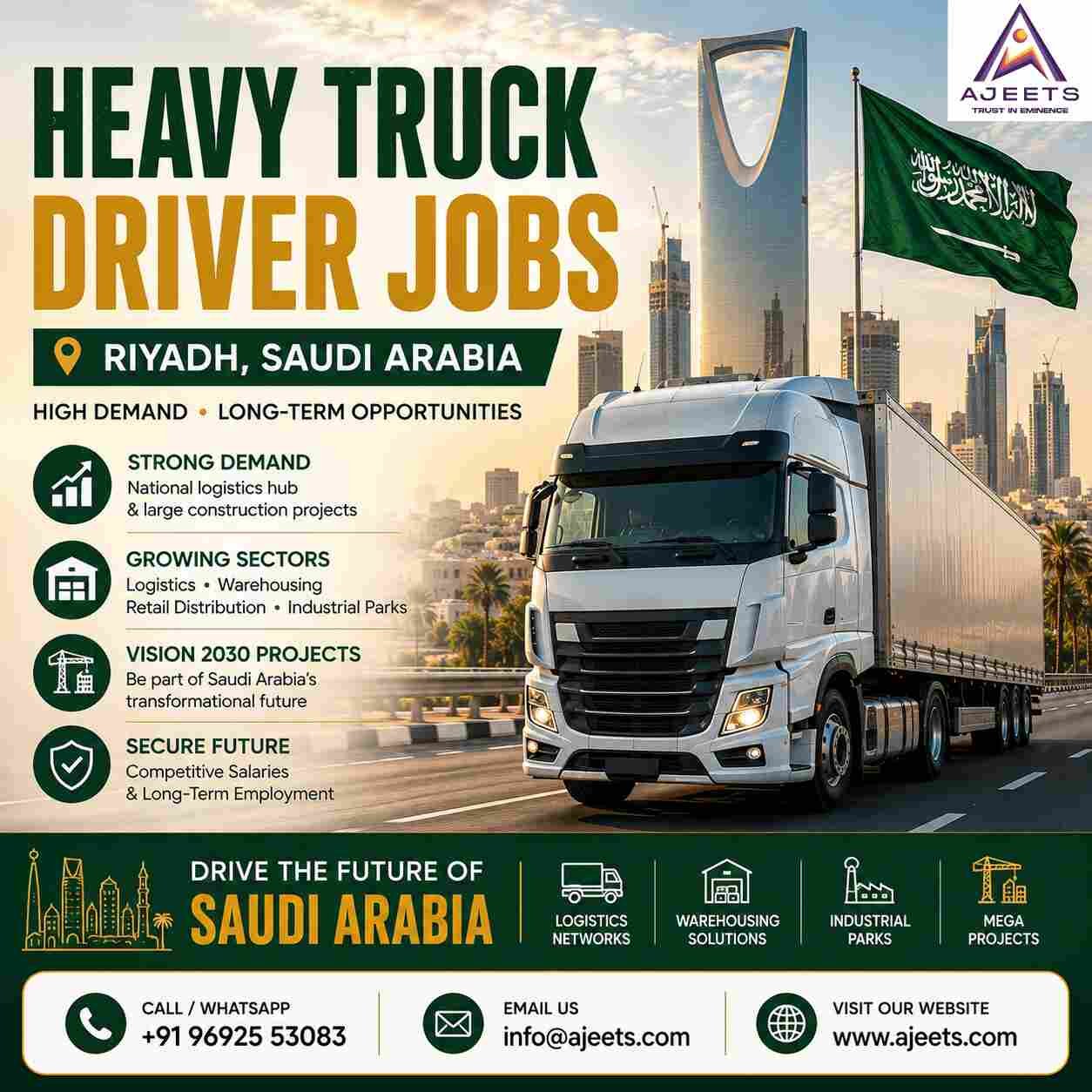 Heavy Truck Driver Jobs in Saudi Arabia – Trailer & Commercial Driving Careers