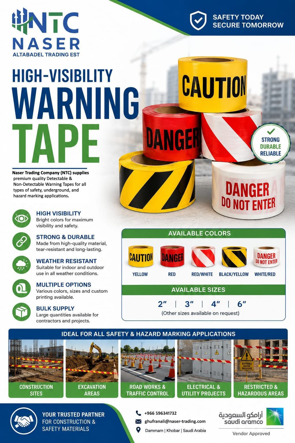 Detectable and Non Detectable warning tape