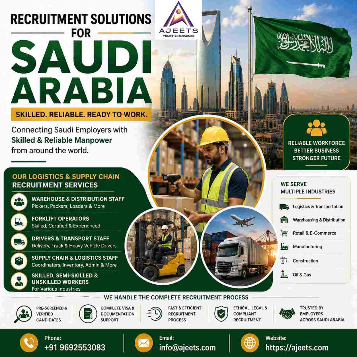 Supply Chain Recruiting Companies for Saudi Arabia | AJEETS