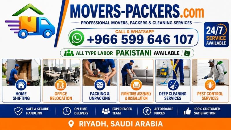 Riyadh,Movers,Packers,House,Office Shifting Servies Best Pest Control Spray 0599 6461 07🟢