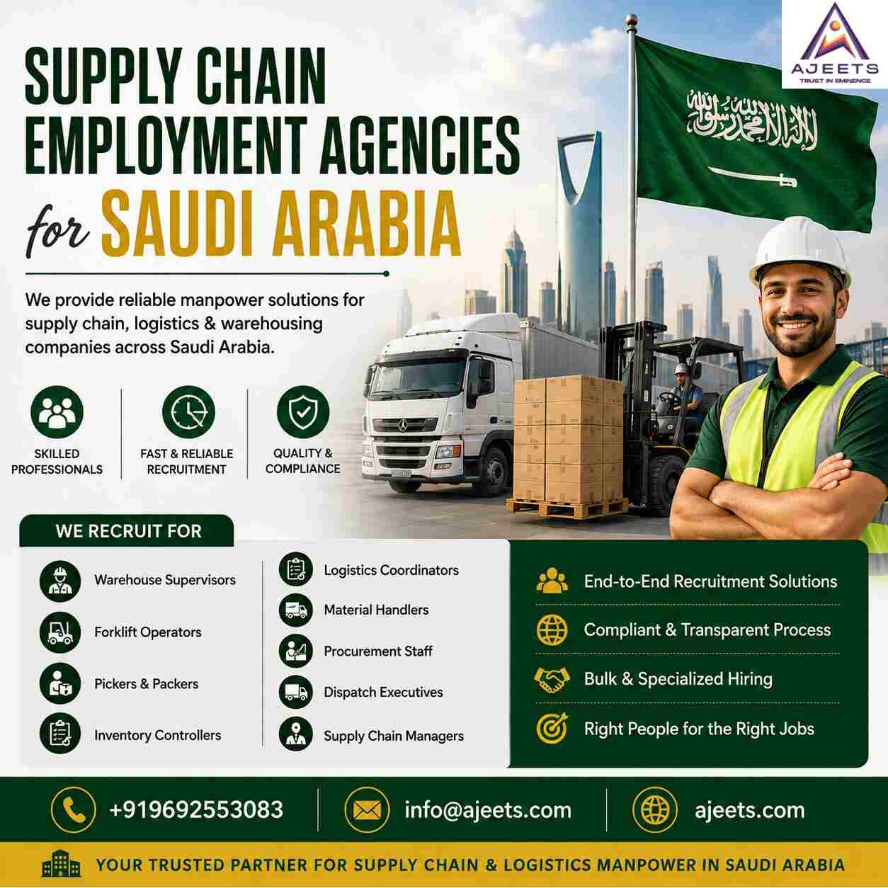 Hire Supply Chain Professionals in Saudi Arabia | AJEETS