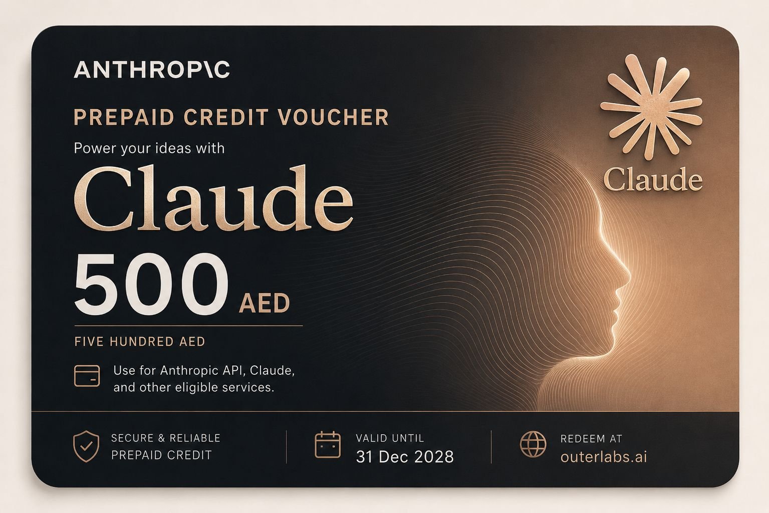 SAR 500 Claude AI Credit Voucher – Anthropic