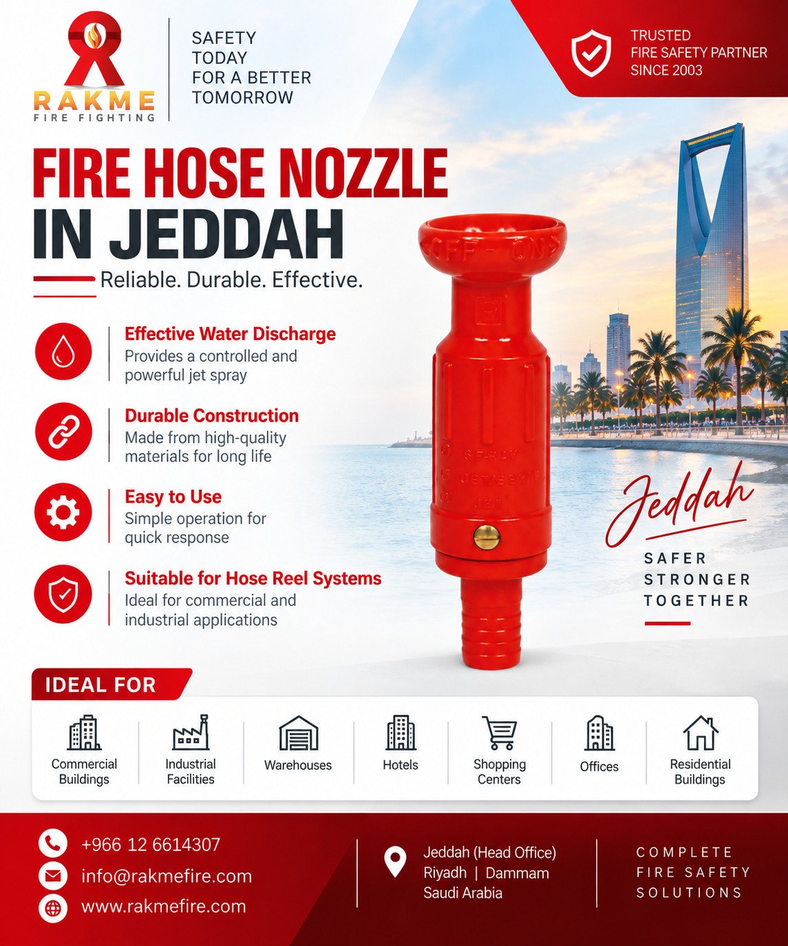 Fire Hose Nozzle in Jeddah: Reliable Fire Protection Solution
