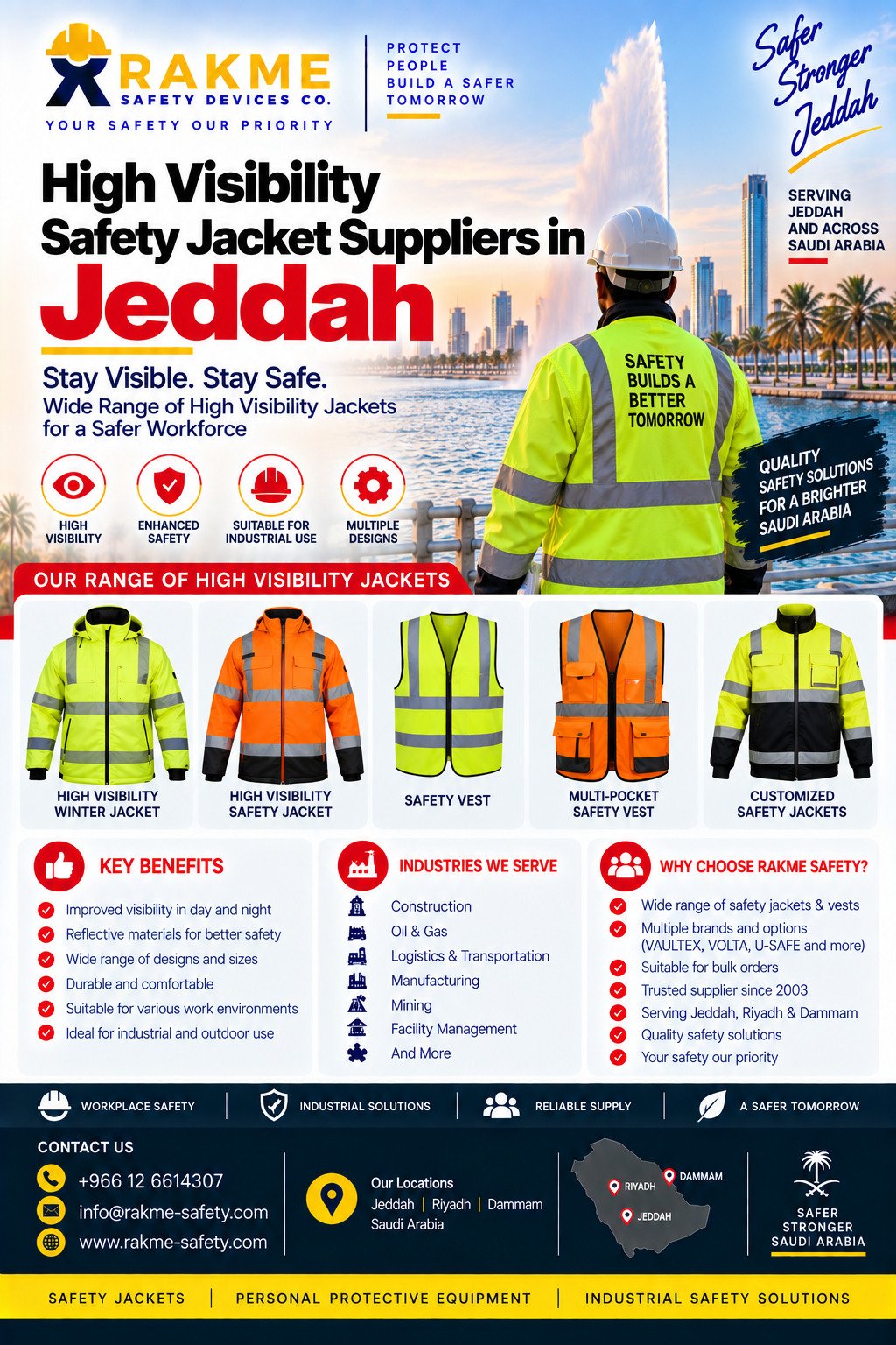 High Visibility Safety Jacket Suppliers In Jeddah photo 1