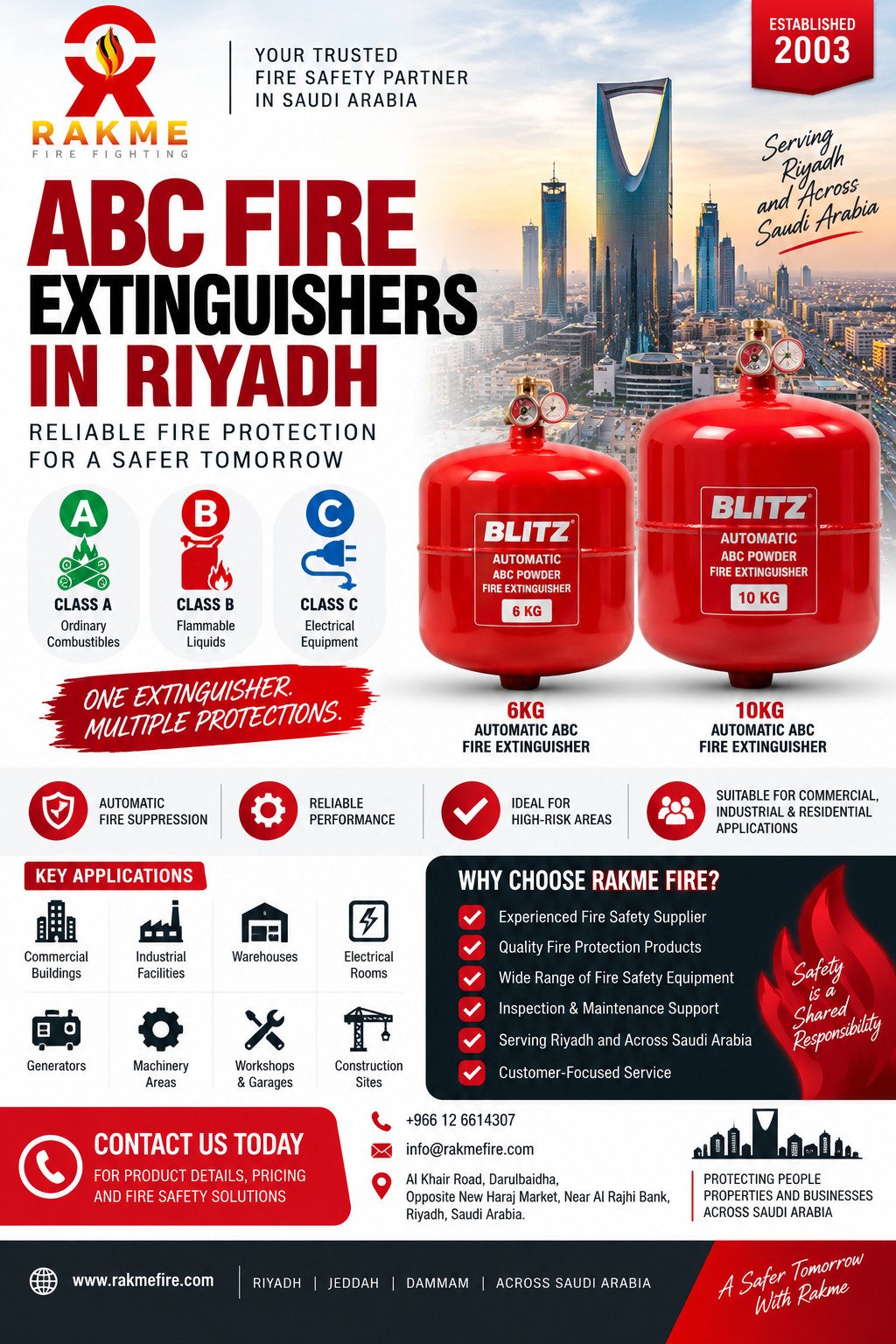 ABC Fire Extinguishers in Riyadh