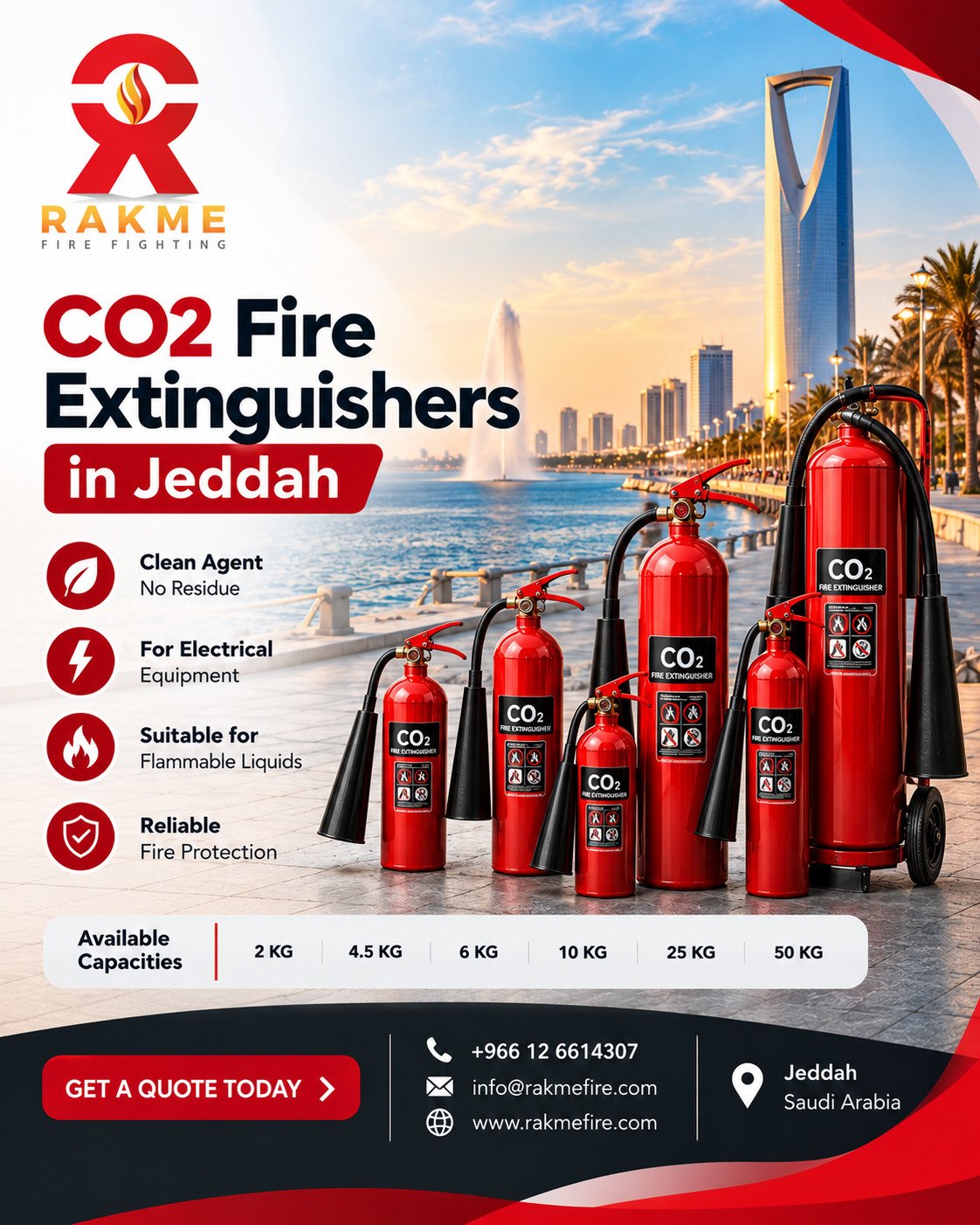 CO2 Fire Extinguishers in Jeddah: Advanced Electrical Fire Safety photo 1