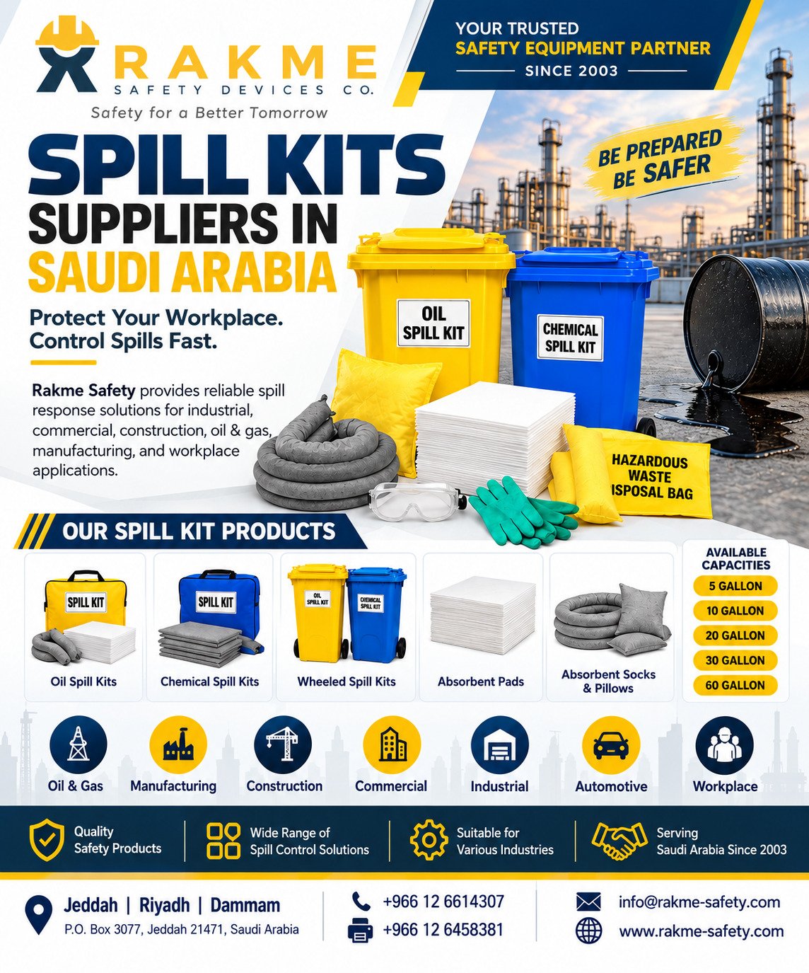 Spill Kits Suppliers in Saudi Arabia
