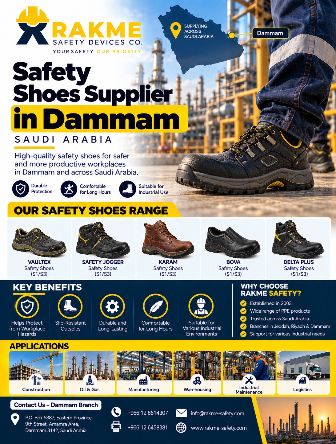 Safety Shoes Supplier in Dammam – Industrial Safety Footwear photo 1