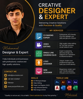 Creates Professional Cvs And Video Editing Expert For Ads