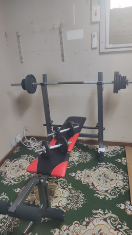 Gym Bench With Plates And Rod photo 1