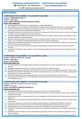 Sr.Civil QA/QC Eng / Sr. Civil Site Eng. Immediate Joining | Transferable Iqama|0573635442 photo 2