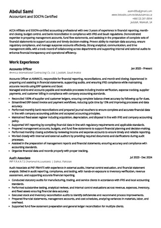 Accountant | Finance Officer  | ERP  | VAT | SOCPA Member & ACCA Qualified photo 2
