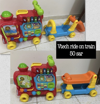 SAR 1,  Vtech Ride On Train,toy Bulldozer, Playmat,bath Seat And Tub. photo 2