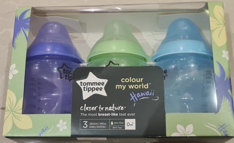 SAR 50,  Tommee Tippee Closer To Nature Baby Bottles  - Pack Of 3 Bottles - 260 Ml Each photo 1