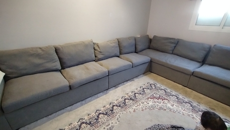 SAR 100,  Large Sectional Sofa + Premium Sofa Cum Bed (Dark Gray photo 2