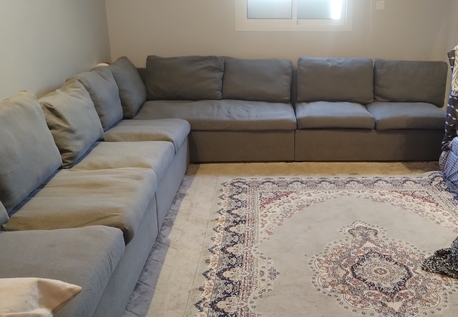 SAR 100,  Large Sectional Sofa + Premium Sofa Cum Bed (Dark Gray photo 3