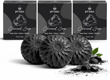 SAR 20,  Black Detox Charcoal Soap For Tan Removal For Face & Body For Sale... photo 1