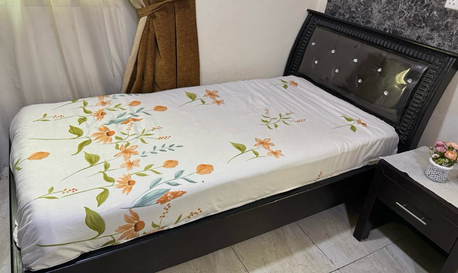 SAR 350,  Bed Wooden With New Mattress photo 1