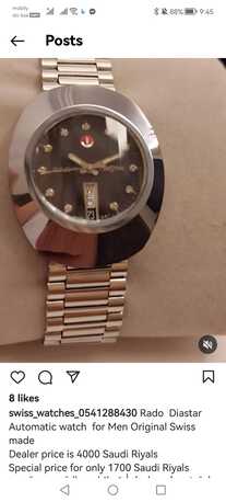 SAR 2300,  RADO Diastar Automatic Watch For Men Original Swiss Made photo 1