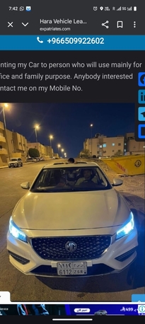 SAR 1800,  Renting MG6 Car 2020 Model. photo 1