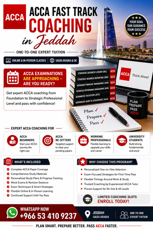 Pass ACCA Faster With Expert Coaching In Jeddah photo 1