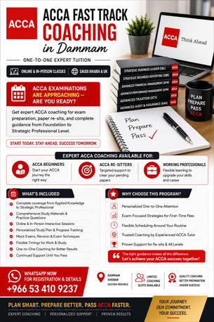 ACCA Fast Track Program In Dammam (Dammam Centres) photo 1