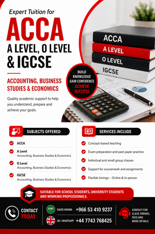 ACCA, A Level, O Level & IGCSE Tutor | Dammam | photo 1