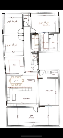 SAR 830000,  3 BR,  243 Sq. Meter,  Spacious Roof Apartment 5th Floor