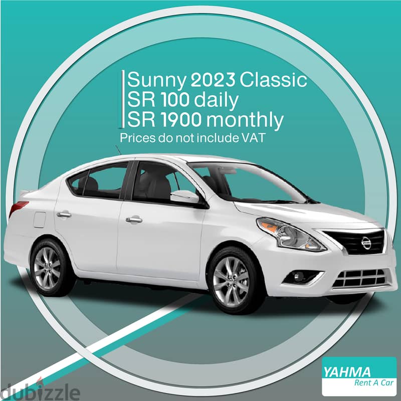 Nissan Sunny 2023 classic for rent Jeddah Free delivery monthly rental photo 1